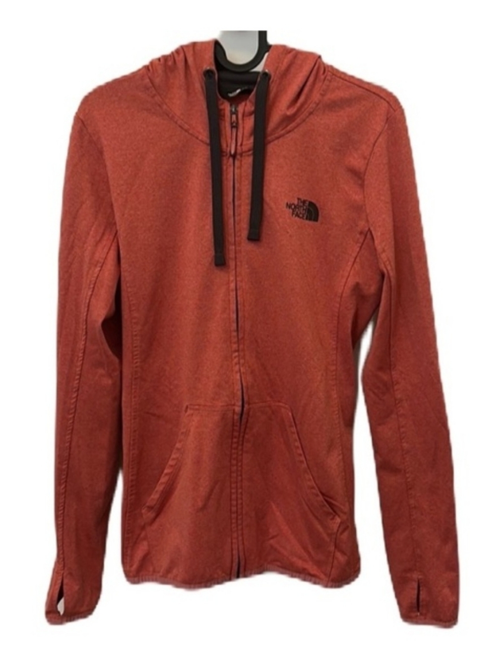 The North Face Orange Zip Up Hoodie Jacket